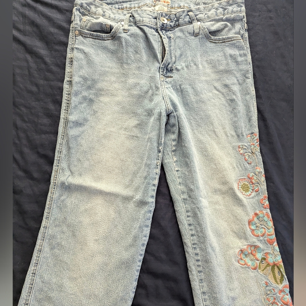 Faded Glory Embroidered Boho Flare Jeans - Picture 12 of 12
